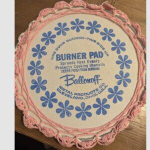 Vintage BALLONOFF Burner Pad with Crochet Cover